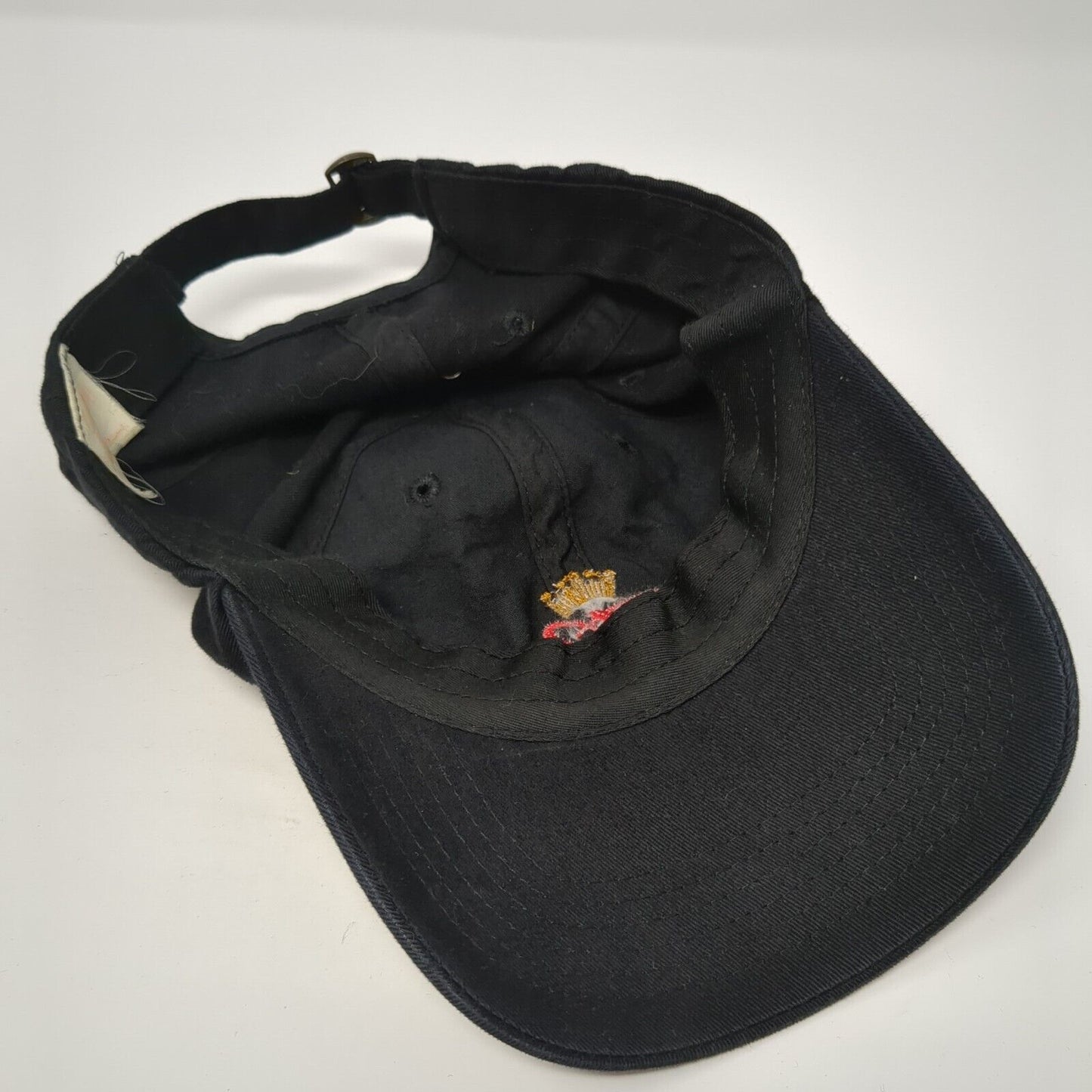 Budweiser Slideback Hat Black One Size Adjustable Embroidered 6 Panel Cotton