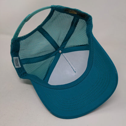 Bass Pro Shops Snapbnack Trucker Hat Blue OSFM Adjustable Gone Fishing Mesh Back