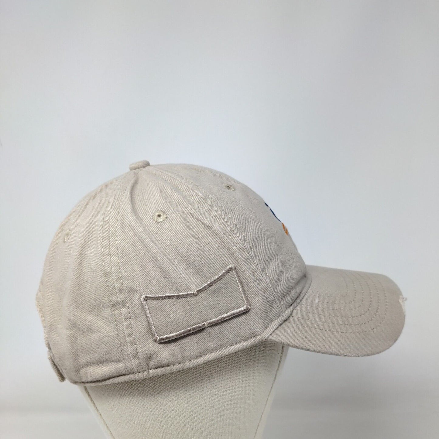 Irby Strapback Hat Tan One Size Adjustable Embroidered Distressed Geiger
