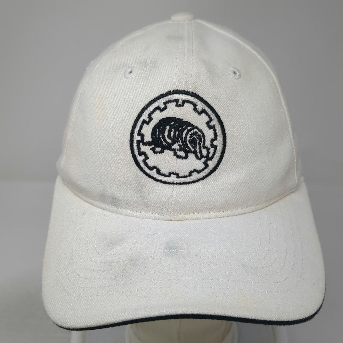 Sportsman Baseball Cap White One Size Strapback Mole Gear Cotton Hat Adjustable