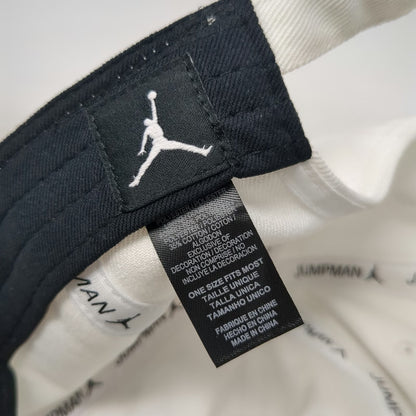 Jordan Baseball Cap White One Size Tonal Jumpman Logo Slideback Adjustable Hat