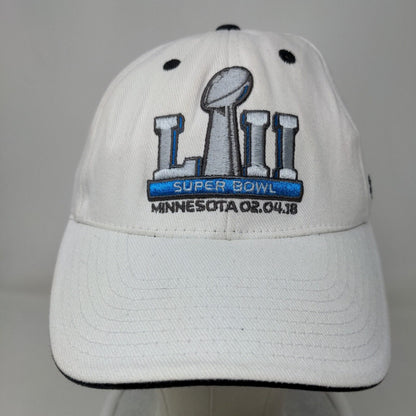 '47 Brand Men's Strapback Hat White OSFA Super Bowl LII Embroidered Logo