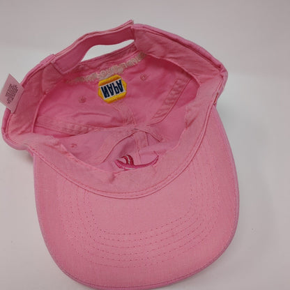 NAPA All Out For The Cure Strapback Hat Pink One Size Adjustable Embroidered