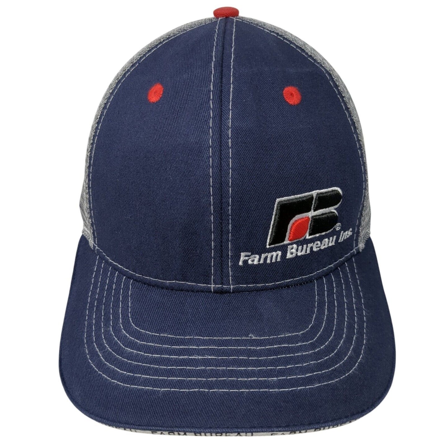 Farm Bureau Ins Snapback Trucker Hat Multicolor OS Patriotic Mesh Buck's Bags