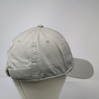 Adidas Baseball Cap Gray One Size Trefoil Logo Cotton Slideback Embroidered Hat