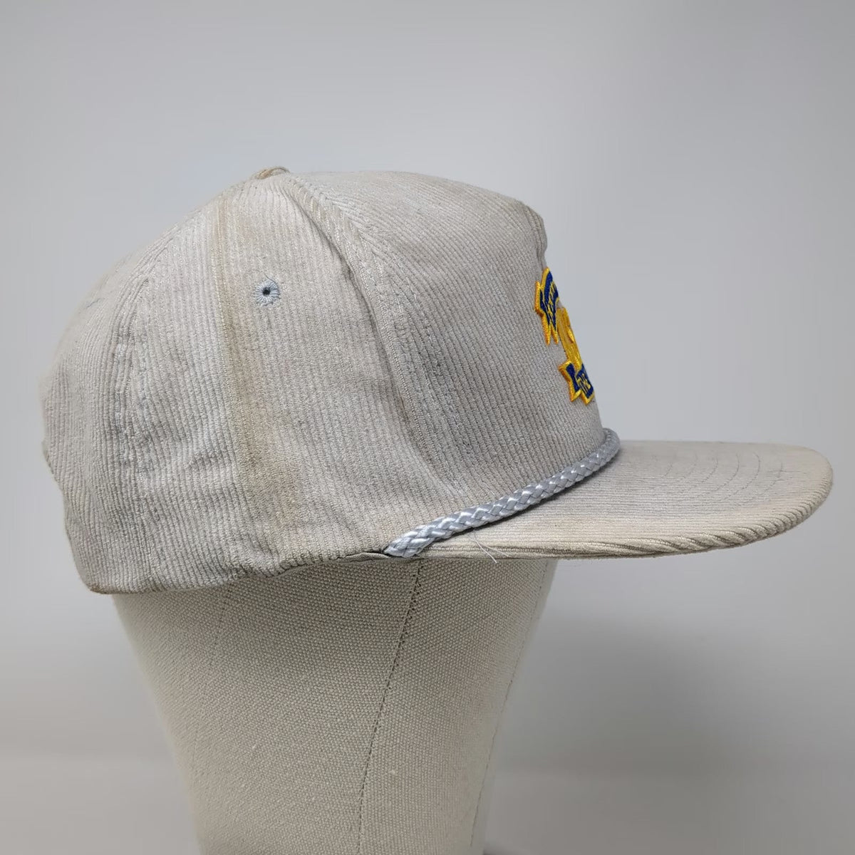 Headliners 5 Panel Beige Blue Yellow Silver One Size Alaska Corduroy Rope Hat