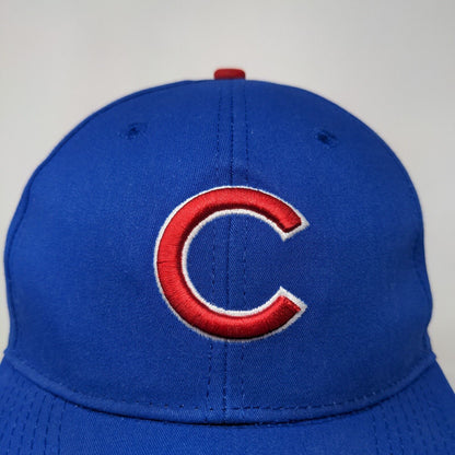 OC Sports Men's Strapback Hat Blue OSFM Embroidered Chicago Cubs Logo