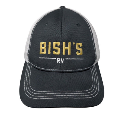Bish's RV Snapback Mesh Back Hat Black One Size Adjustable Embroidered