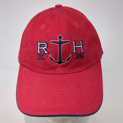 RH Anchor Est. 1886 Slideback Hat Red One Size Roche Harbor Embroidered