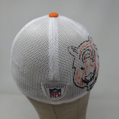 Reebok NFL Mesh Back Hat White OSFA Cincinnati Bengals Embroidered Logo Vintage