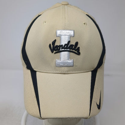 Nike Idaho Vandals NCAA Baseball Cap Beige Black One Size Stretch Fit Swoosh Hat
