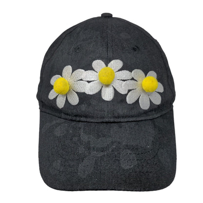 Daisy Strapback Hat Black One Size Adjustable 6 Panel Wonder Nation