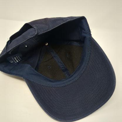 George Strapback Hat Blue One Size Adjustable Vented Holes 6 Panel Blank