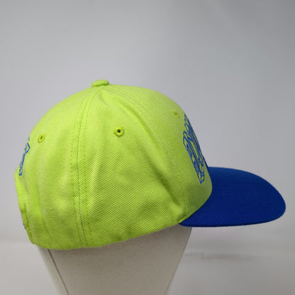 Zephyr Snapback Hat Green Blue One Size Block Island Rhode RI 3D Logo Embroidery