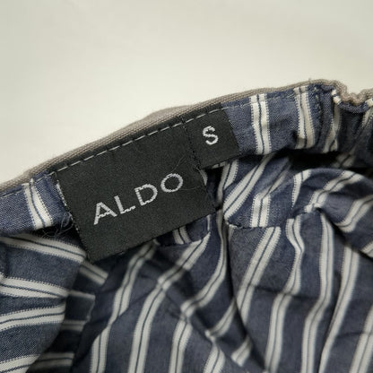 ALDO Army Cap Beige S 100% Cotton Striped Lining Elastic Back Lightweight Hat
