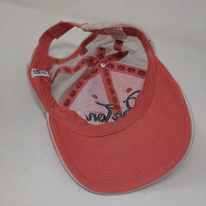 Ron Jon Surf Shop Strapback Mesh Back Trucker Hat Pink OSFA Embroidered