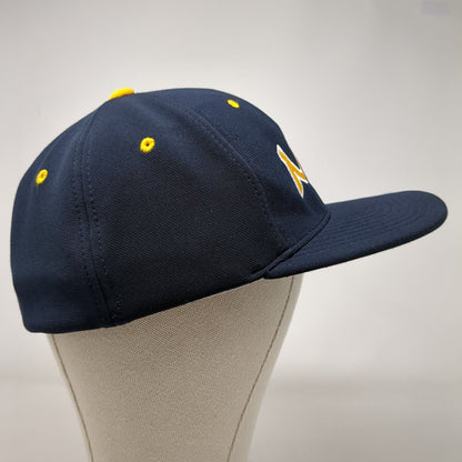 MYB Fitted Hat Blue 7 3/8-8 Embroidered Vented Holes 6 Panel Pacific Headwear