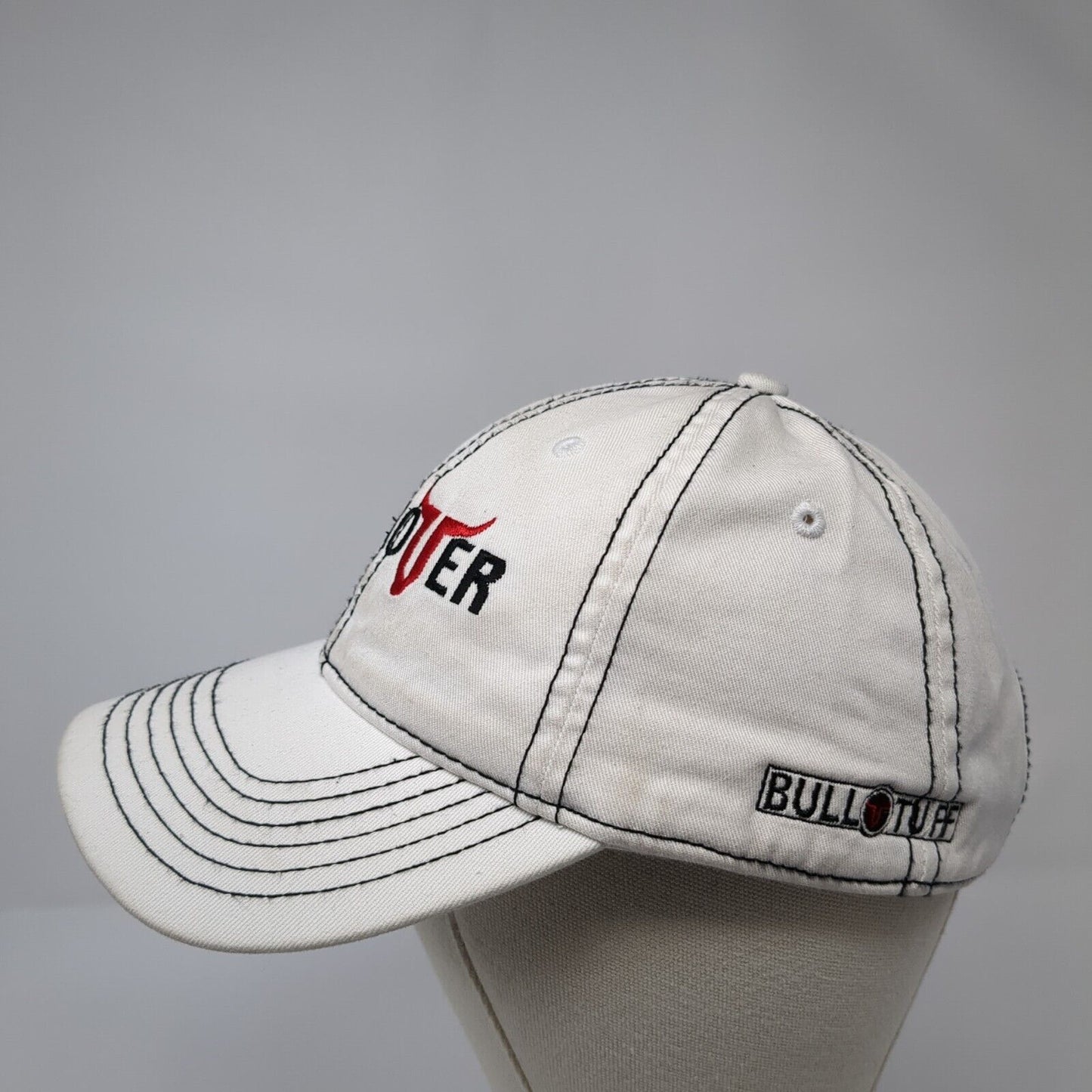Neckover Bull Tuff Strapback Hat White One Size Adjustable 6 Panel