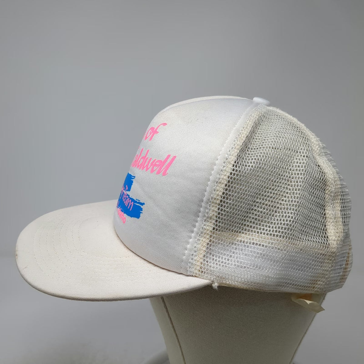 Honda of Caldwell Racing Team Trucker Hat White One Size Idaho Mesh Snapback