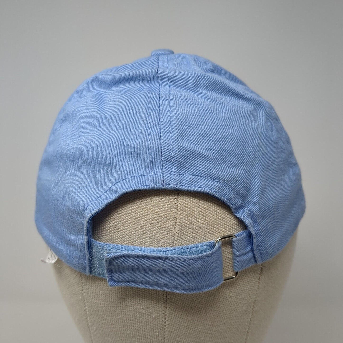 Unbranded Strapback Hat Blue One Size Adjustable Vented Holes 6 Panel Blank