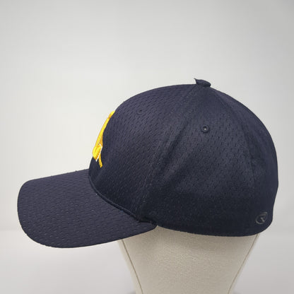 L Lightning Logo Fitted Hat Blue Medium Embroidered Solid Richardson