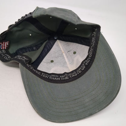 No Fear Snapback Hat Green One Size Made in USA No Crybabies Embroidered 6 Panel