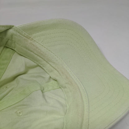 Unbranded Slideback Hat Green OSFM Adjustable 6 Panel Vent Holes Blank