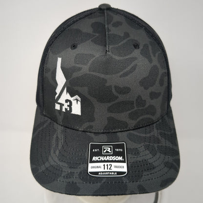 Idaho State Map Snapback Trucker Hat Multi One Size Camo Mesh Back