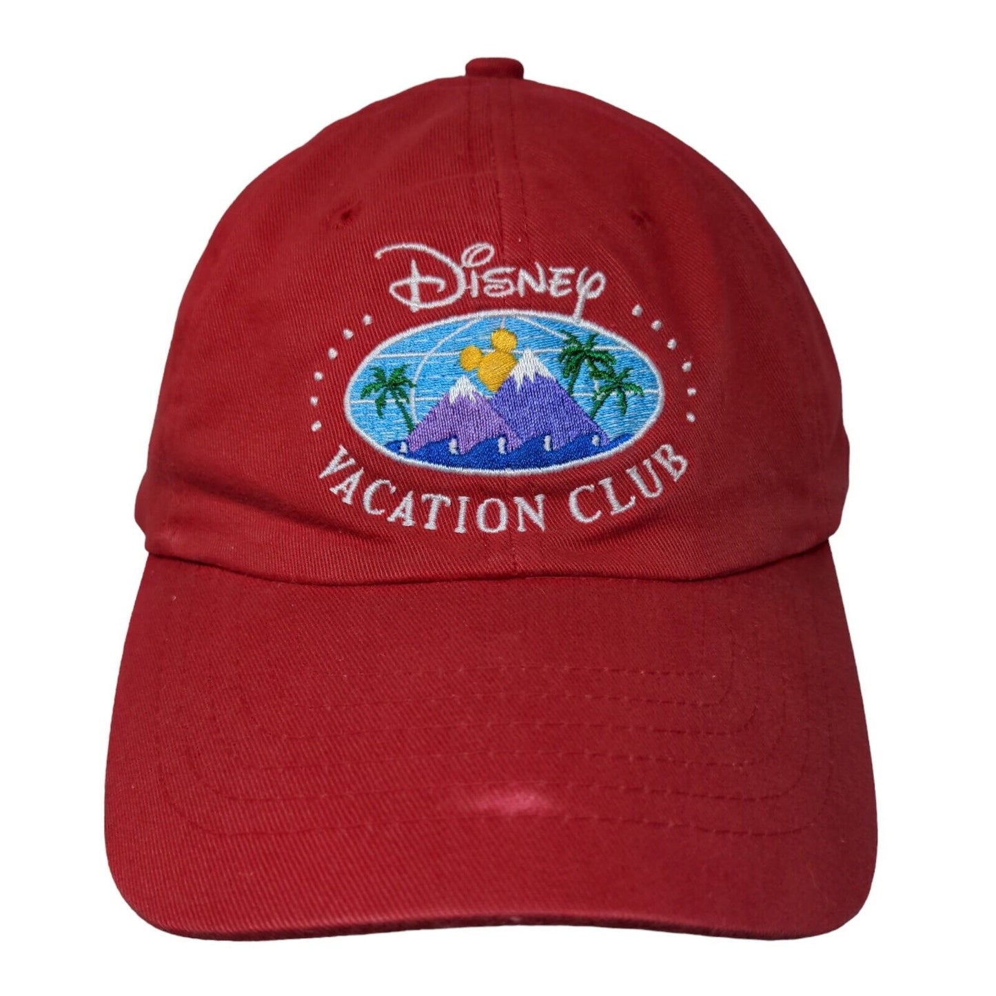 Disney Vacation Club Member Slideback Hat Red 58cm Embroidered Walt Disney