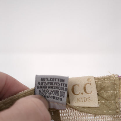 C.C Exclusives Kids Strapback Trucker Hat Multi OSFA Mesh Back Ponytail