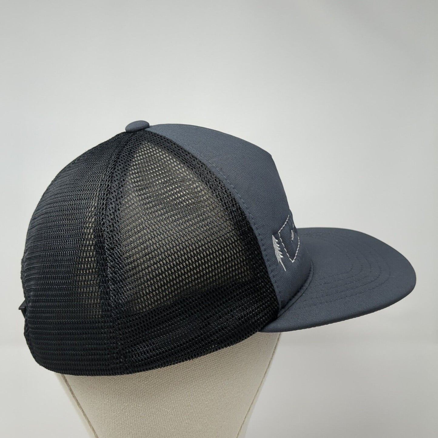 Camp Rainbow Gold Strapback Trucker Hat Gray OS Adjustable 110 Flexfit Mesh Back