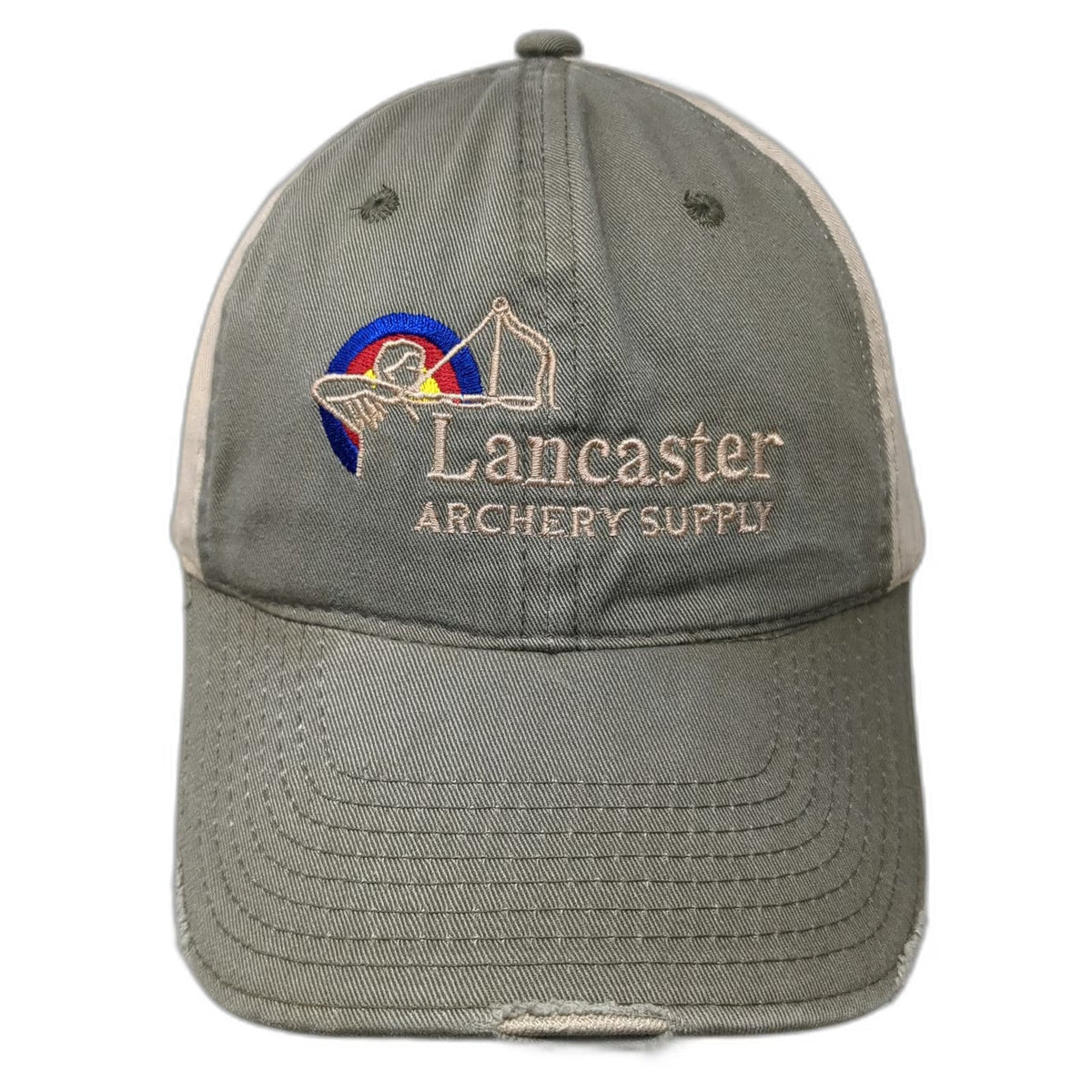 Outdoor Cap Baseball Cap Green Beige One Size Lancaster Archery Supply Logo hat