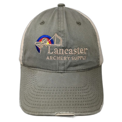 Outdoor Cap Baseball Cap Green Beige One Size Lancaster Archery Supply Logo hat