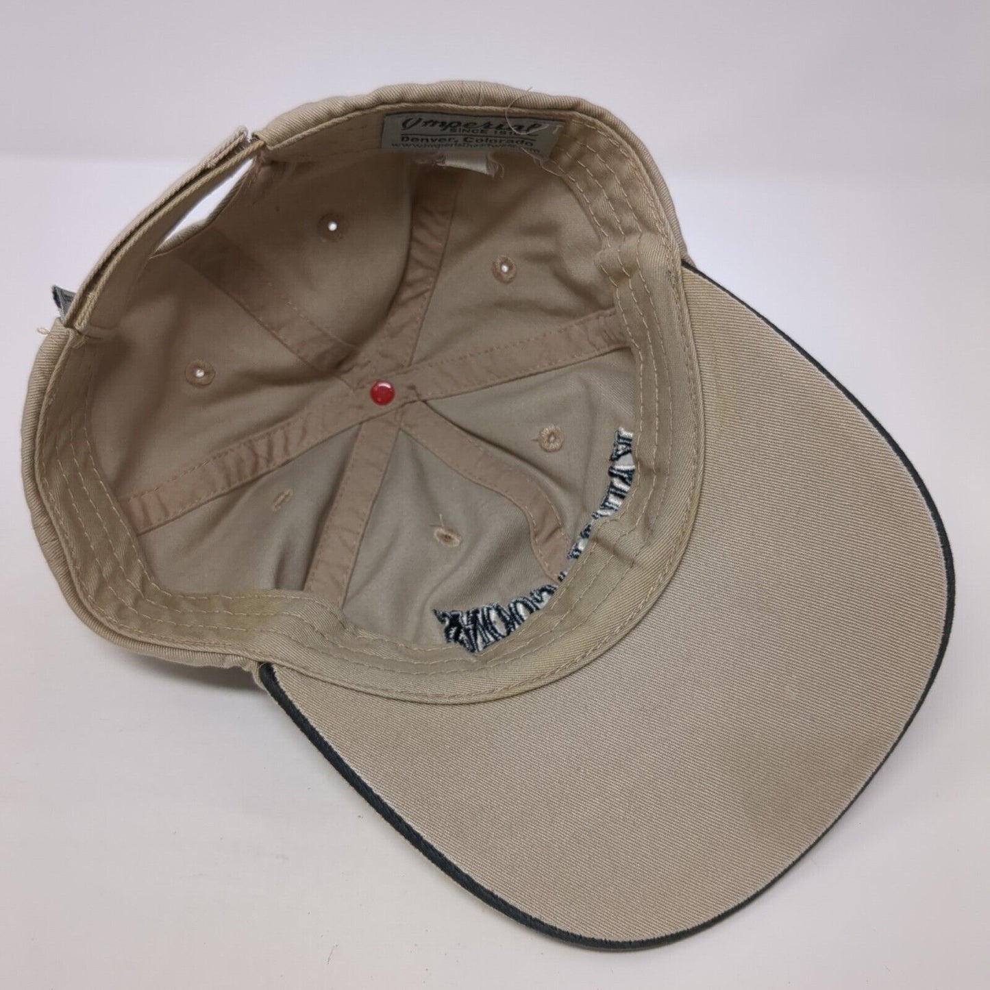 Kauai Lagoons Strapback Hat Tan One Size Solid Adjustable Imperial