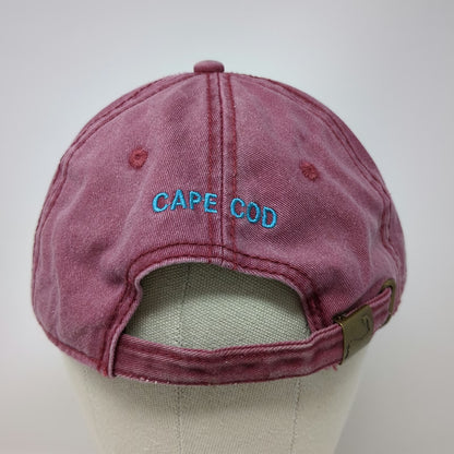 Baseball Cap Red Blue One Size Cape Cod Map Embroidered Hat Slideback Strap