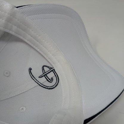 Disney Logo Strapback Hat White Adult Embroidered Adjustable 6 Panel