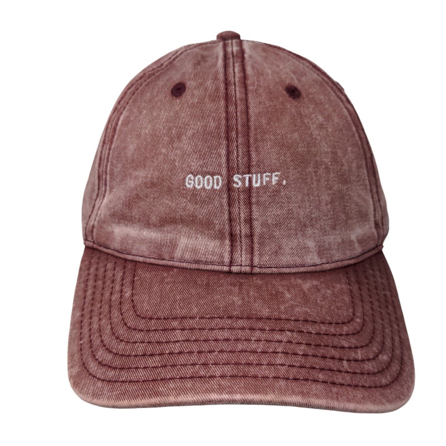 Good Stuff Slideback Hat Red OSFM Solid Adjustable Embroidered Otto