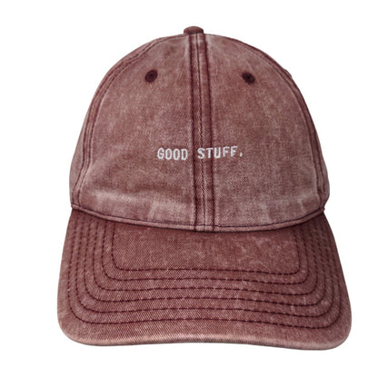 Good Stuff Slideback Hat Red OSFM Solid Adjustable Embroidered Otto