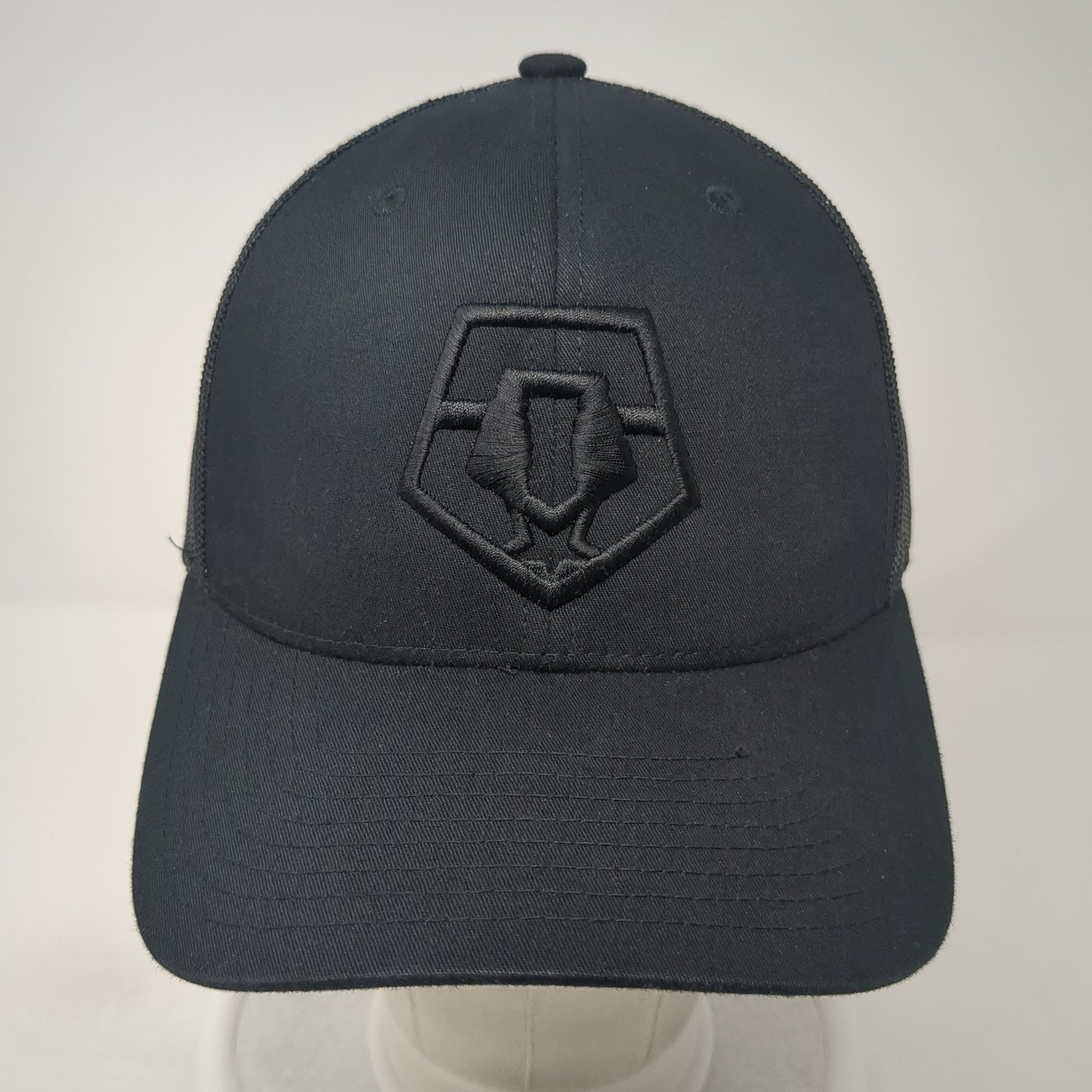 The Classics Yupoong Snapback Trucker Hat Black One Size Embroidered