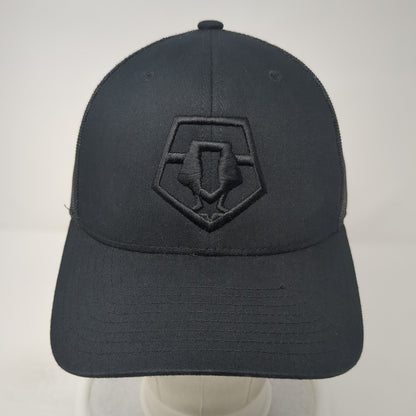 The Classics Yupoong Snapback Trucker Hat Black One Size Embroidered