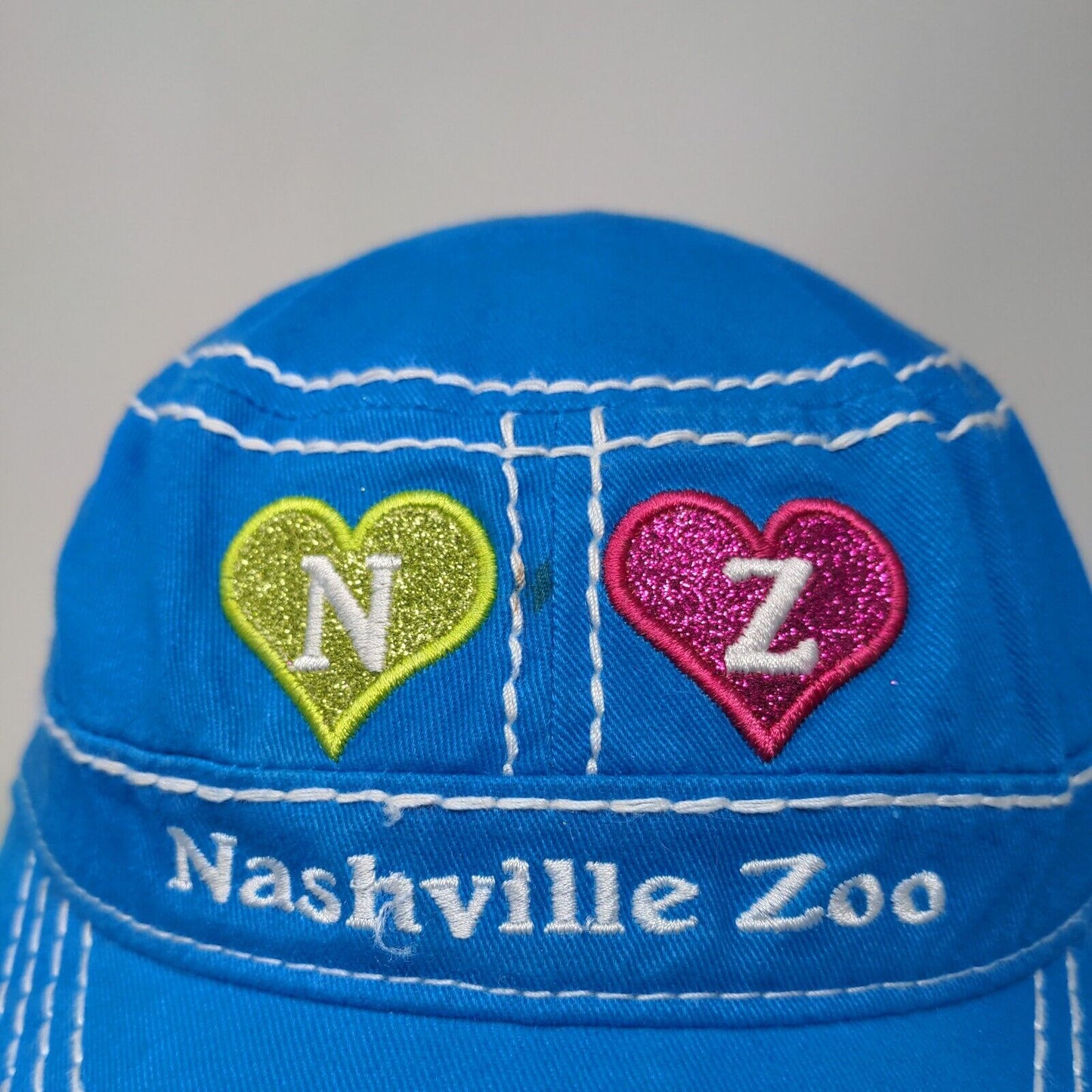 Nashville Zoo Strapback Cadet Army Cap Hat Blue Child Embroidered JHats