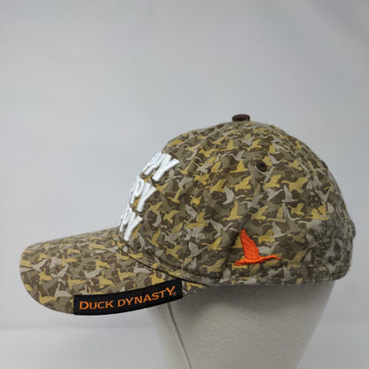 Happy Duck Dynasty Slideback Hat Camouflage OSFM Adjustable 6 Panel Cotton