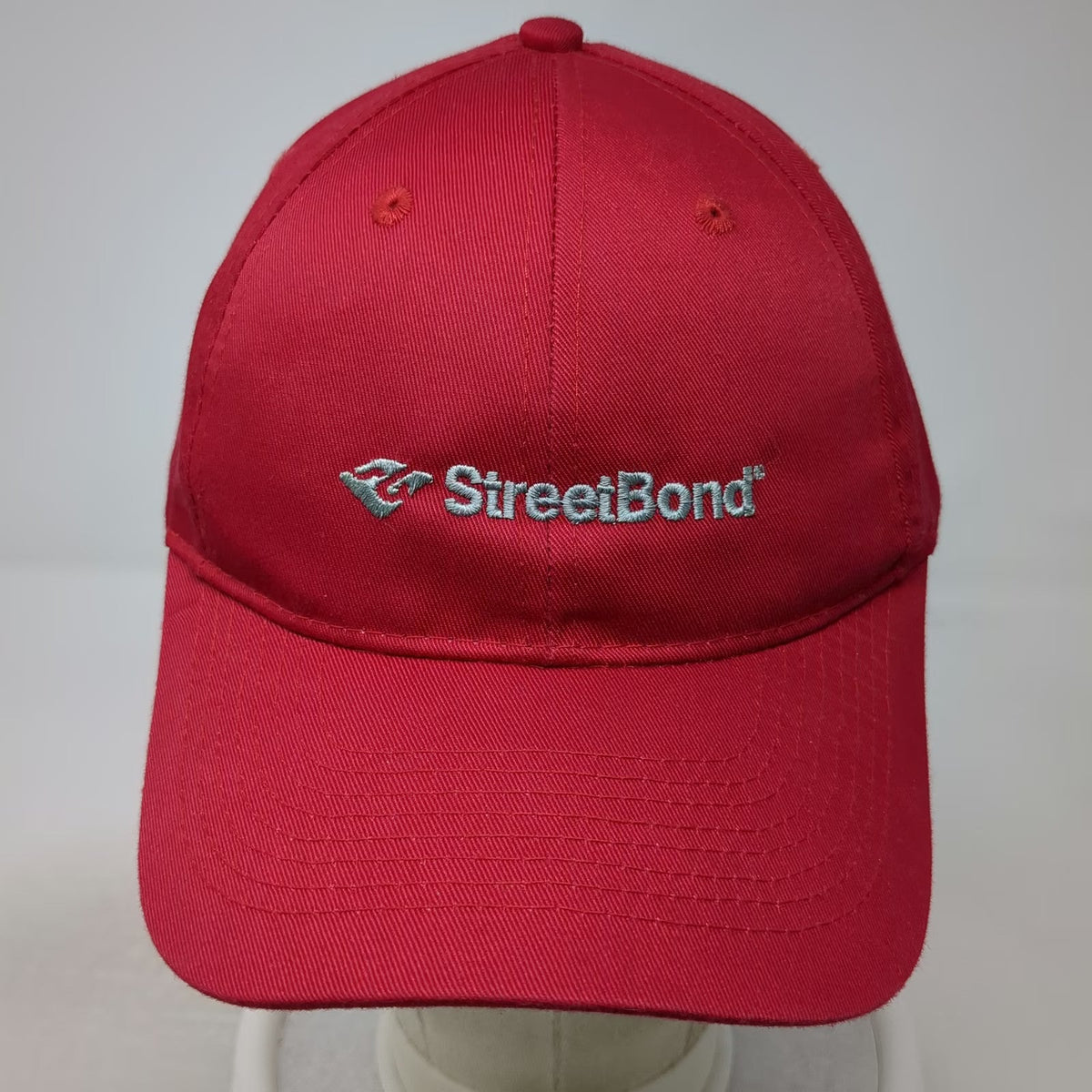 Port Authority Baseball Cap Red One Size StreetBond Embroidered Strapback Hat
