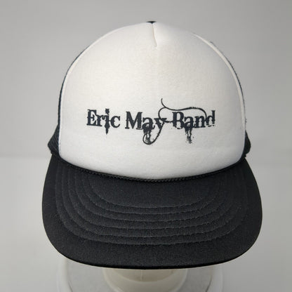 Eric May Band Snapback Rope Trucker Hat Black One Size Mesh Back Cobra