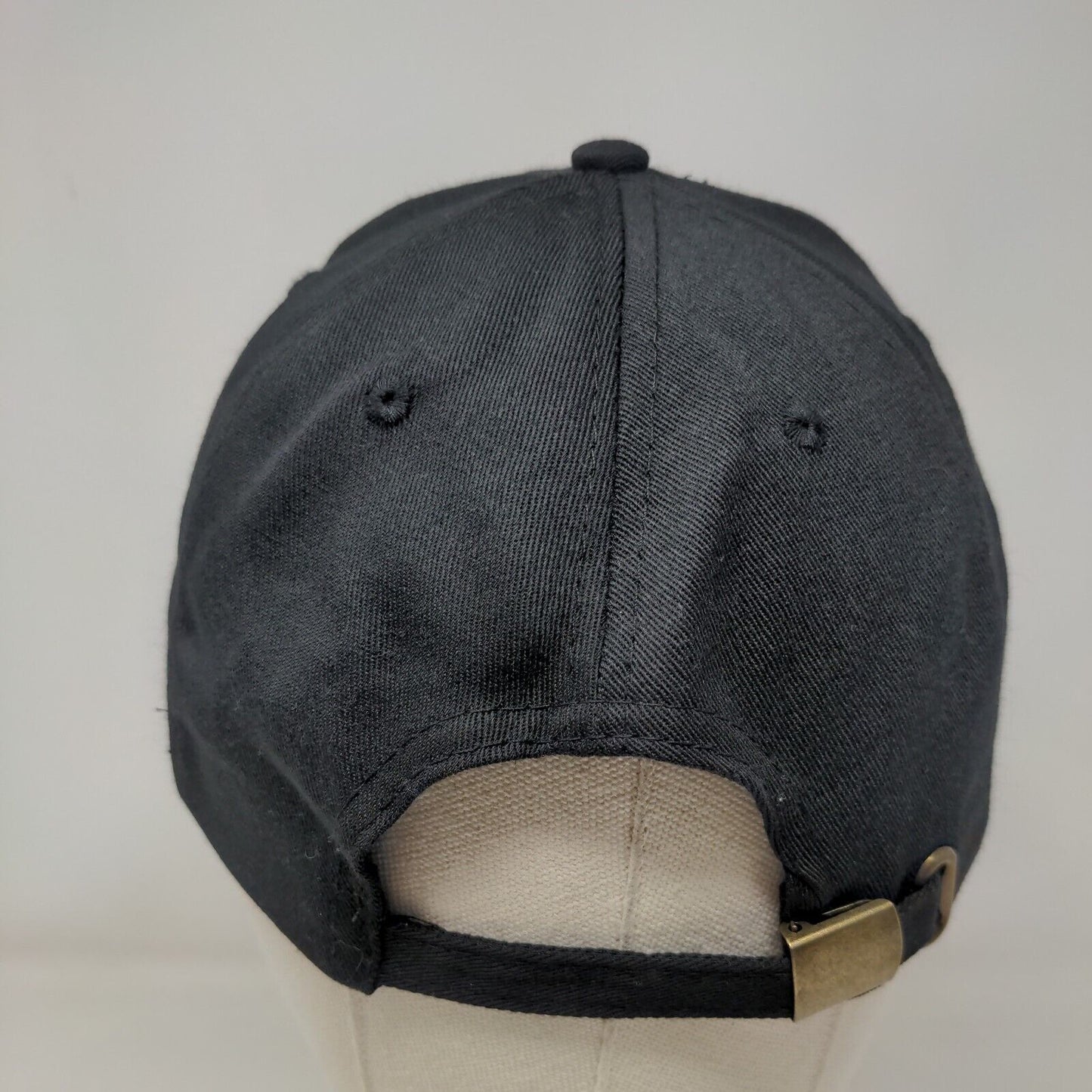 Clover Leaf Slideback Hat Black One Size Adjustable Embroidered Shamrock