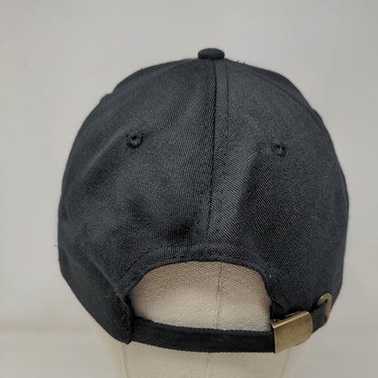 Clover Leaf Slideback Hat Black One Size Adjustable Embroidered Shamrock