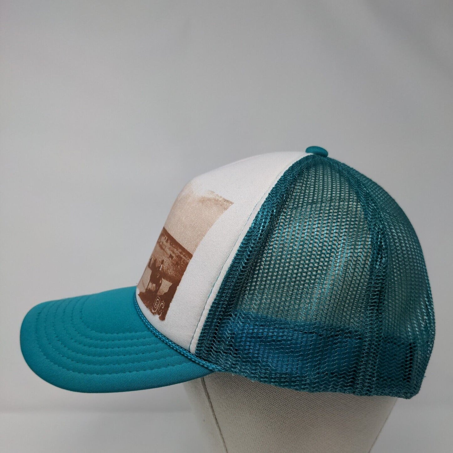 Otto Snapback Trucker Hat Greenish-Blue OSFM Adjustable Mesh Back Rope Polyester