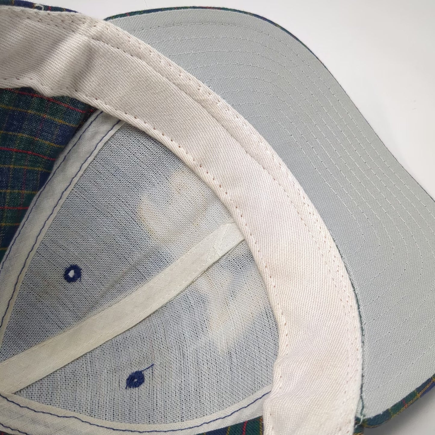 Crable Sportswear Snapback Blue OS PSU Plaid Gold Embroidery Hat Grey Vintage