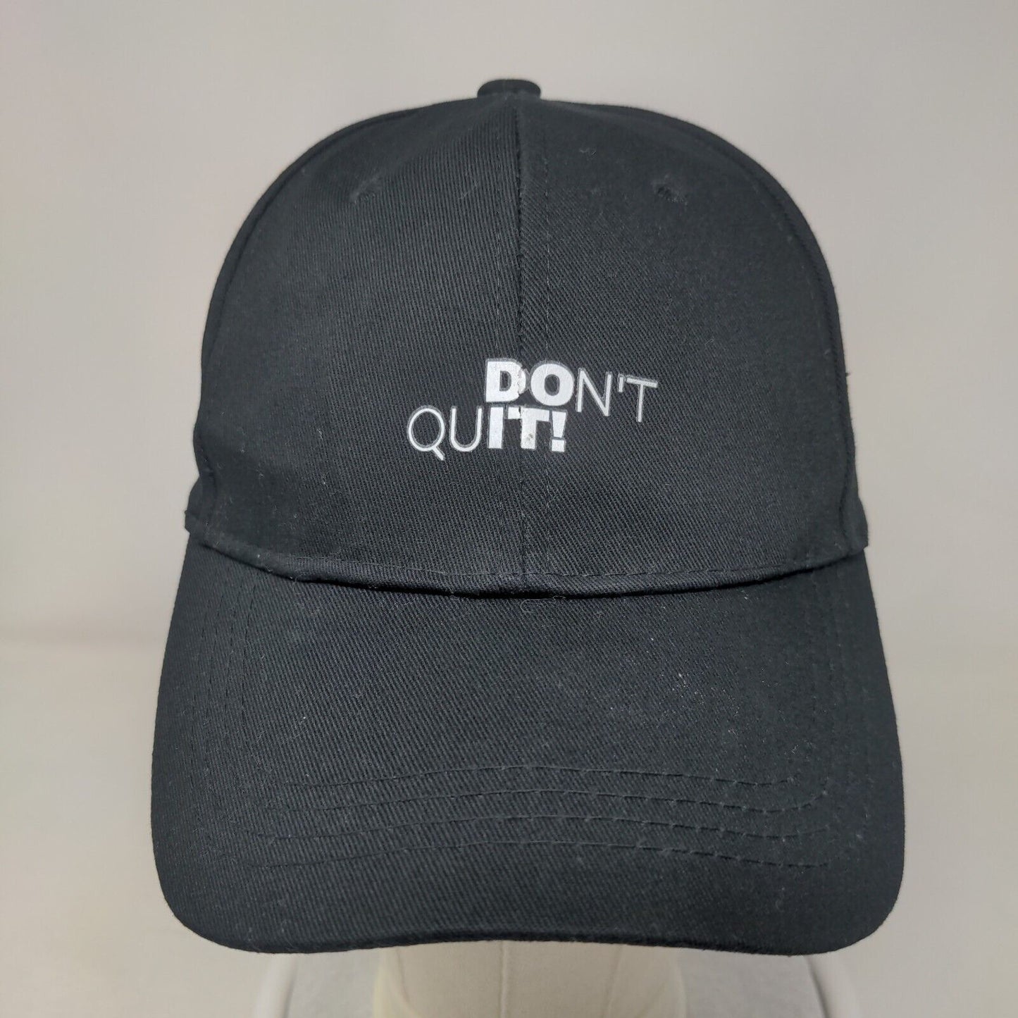 Don't Quit Slideback Hat Black One Size Adjustable Outdoor 6 Panel