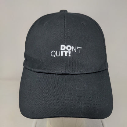 Don't Quit Slideback Hat Black One Size Adjustable Outdoor 6 Panel